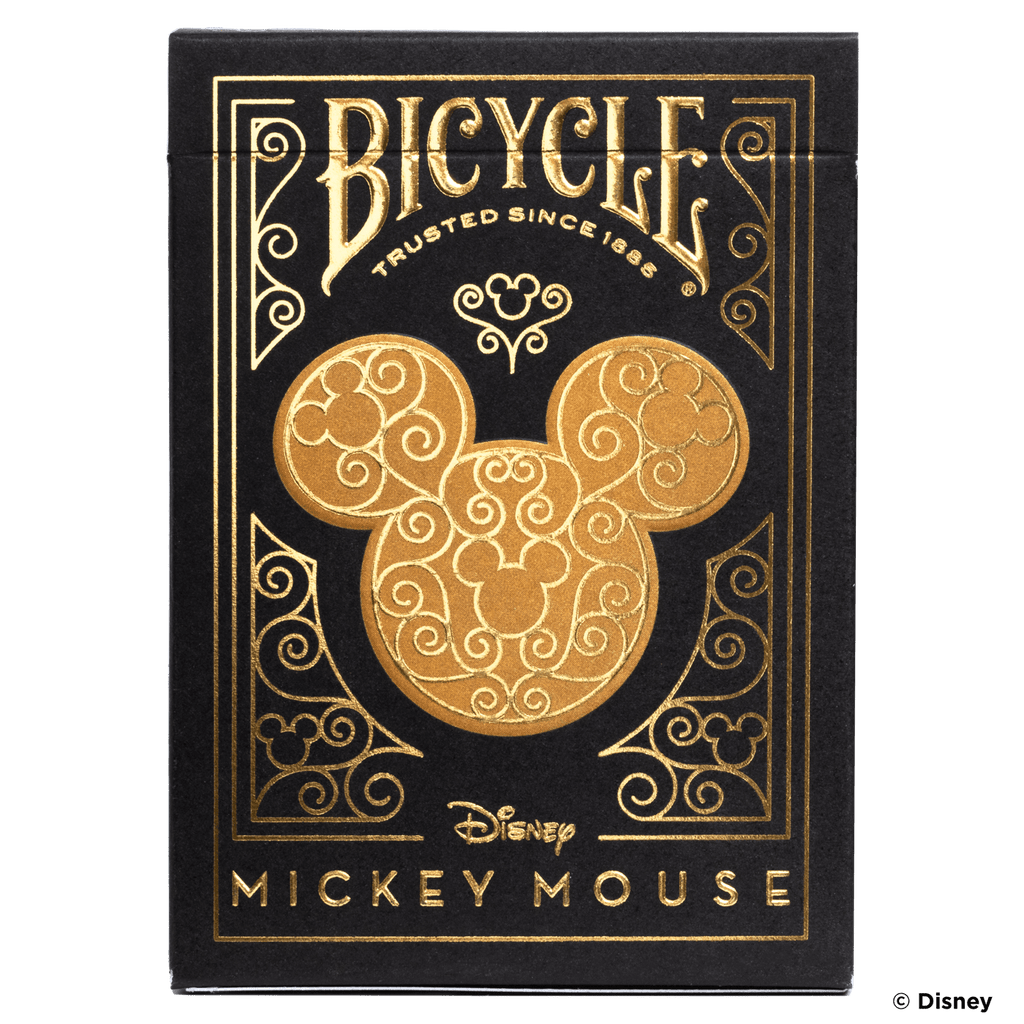 Disney Mickey Mouse inspired Black and Gold Playing Cards