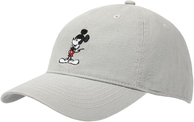 Disney Mickey Mouse White Unstructured Baseball Cap