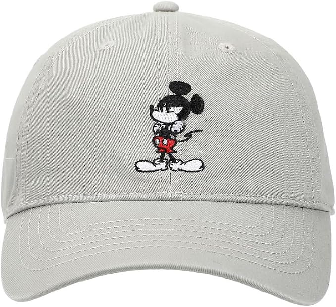 Disney Mickey Mouse White Unstructured Baseball Cap
