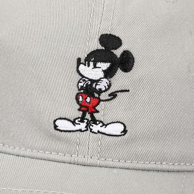 Disney Mickey Mouse White Unstructured Baseball Cap