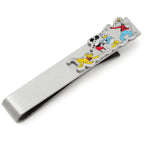 Disney Mickey and Friends Printed Silver Tie Bar