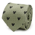 Disney Mickey Mouse Silhouette Dot Green Men's Tie