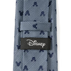 Disney Mickey Mouse Silhouette Blue Herringbone Men's Tie
