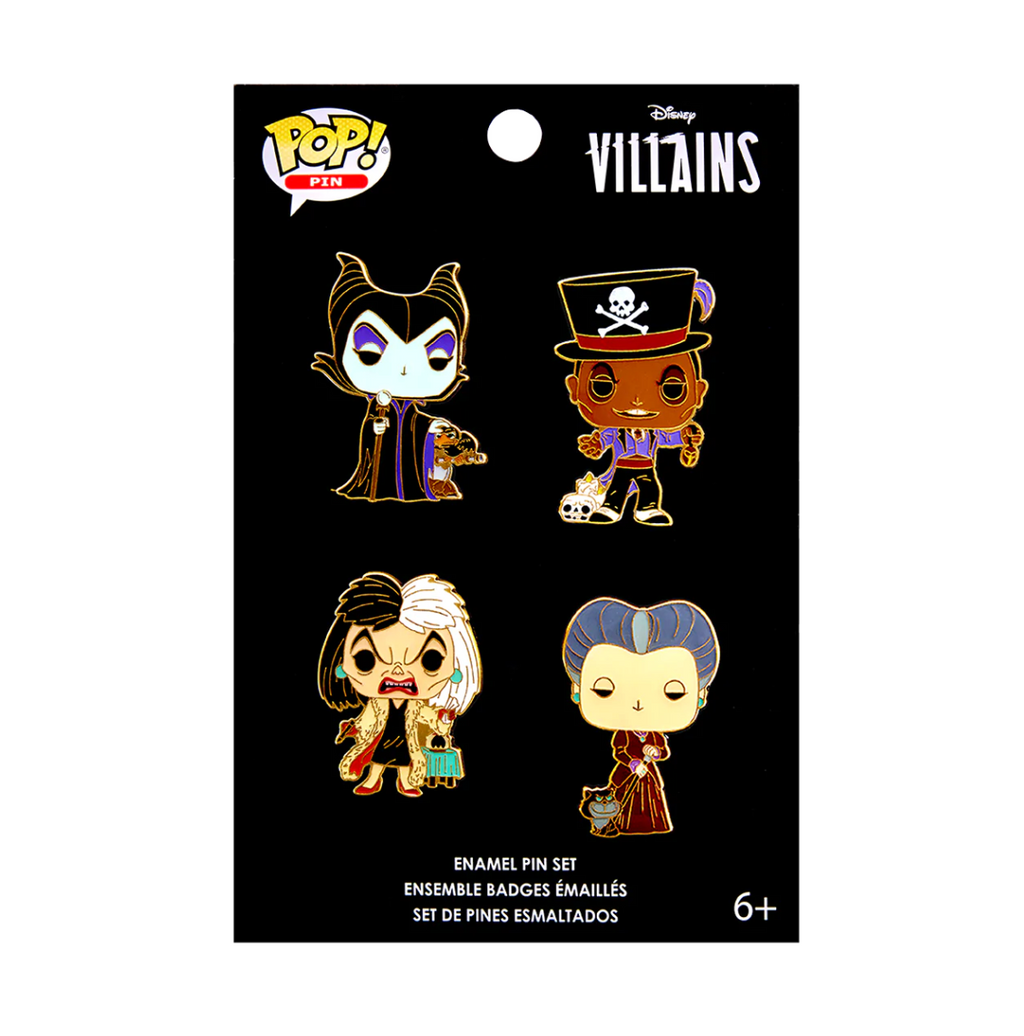 Disney Villains 4-Pack Pin Set