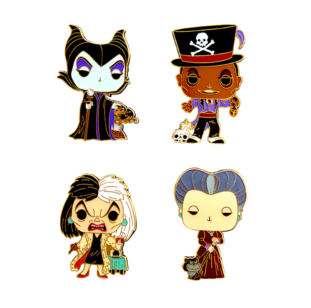 Disney Villains 4-Pack Pin Set