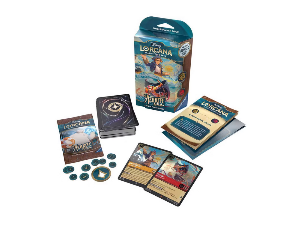 Disney Lorcana Trading Card Game: Azurite Sea Amber and Ruby Single-Player Deck