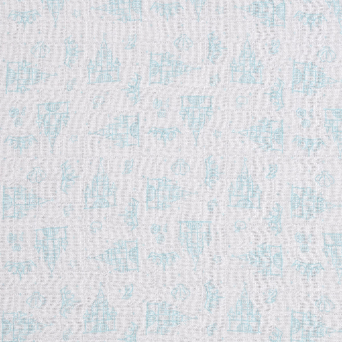 Disney Princesses Pink, Aqua, Lavender, Green, and White 3 Piece Muslin Swaddle Baby Blanket Set