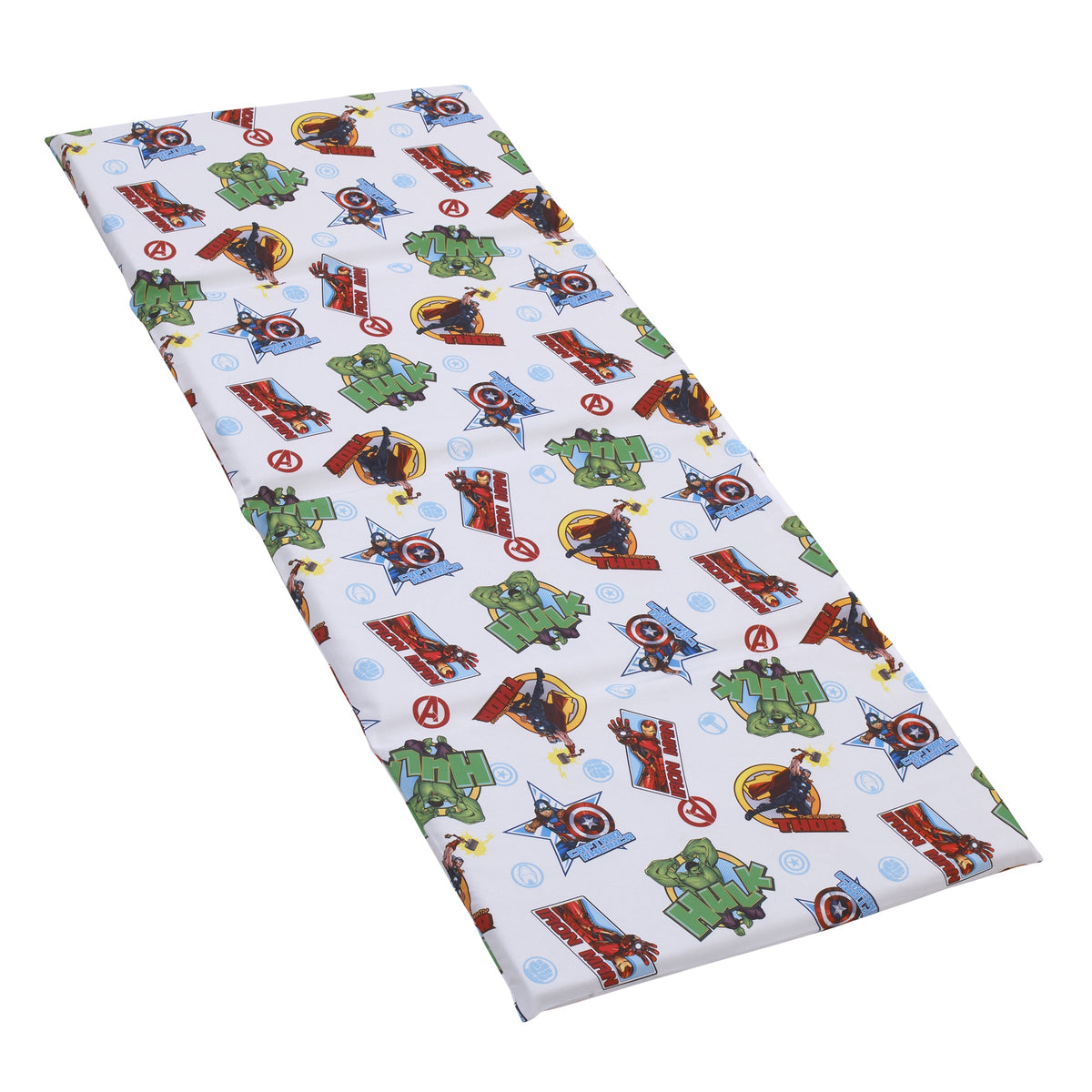 The Avengers I Am A Hero Blue, Green, Red, and Yellow Preschool Nap Pad Sheet
