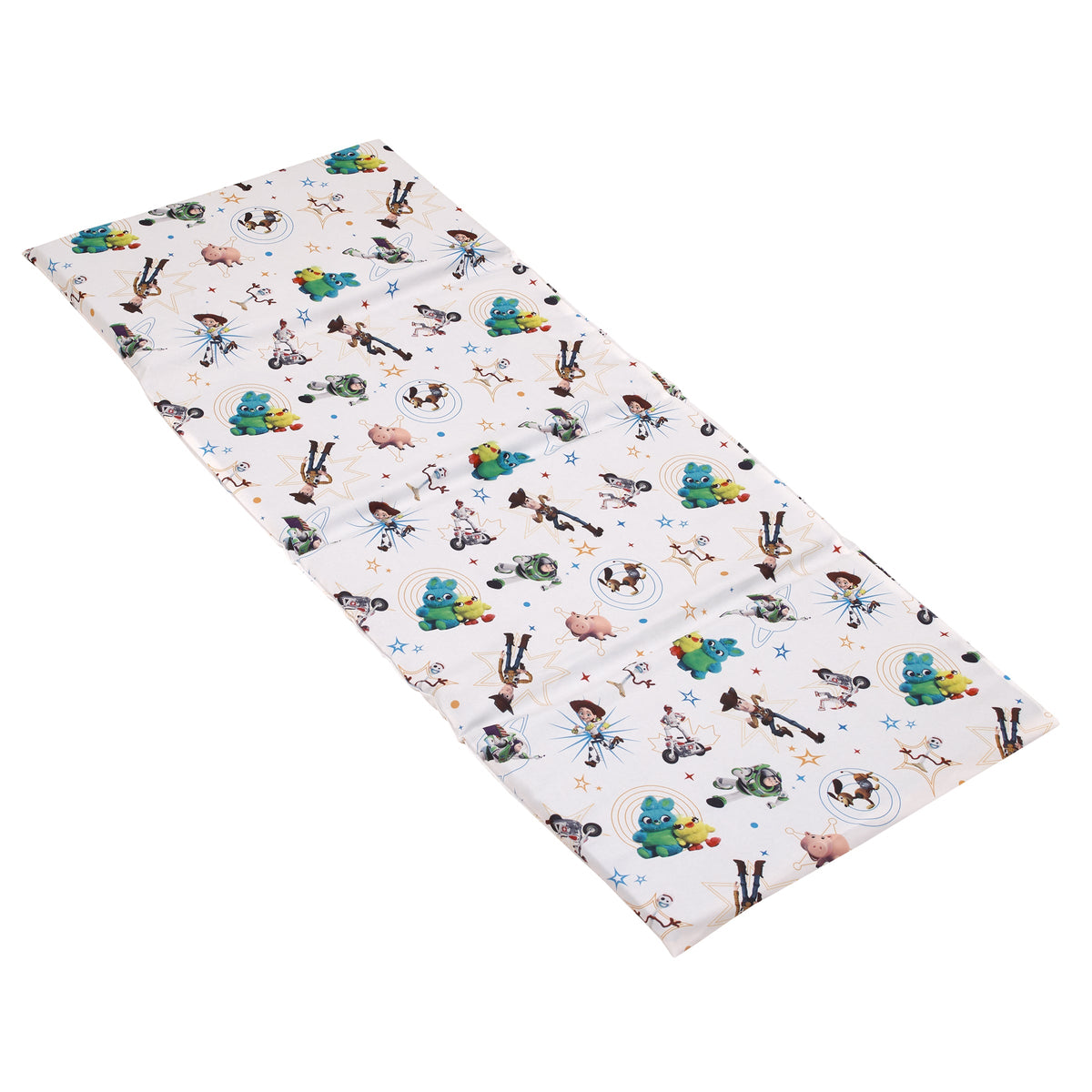 Toy Story It's Play Time Blue, Green and White Woody, Buzz and The Toys Preschool Nap Pad Sheet