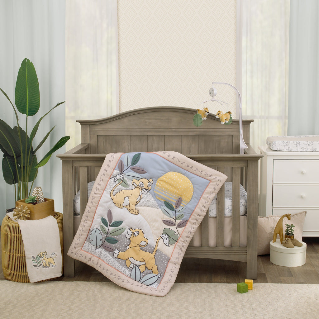 Disney Lion King Leader of the Pack Black and White Super Soft Fitted Crib Sheet